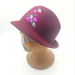 Albertus Swanepoel Burgundy 100% Wool Hat One Size